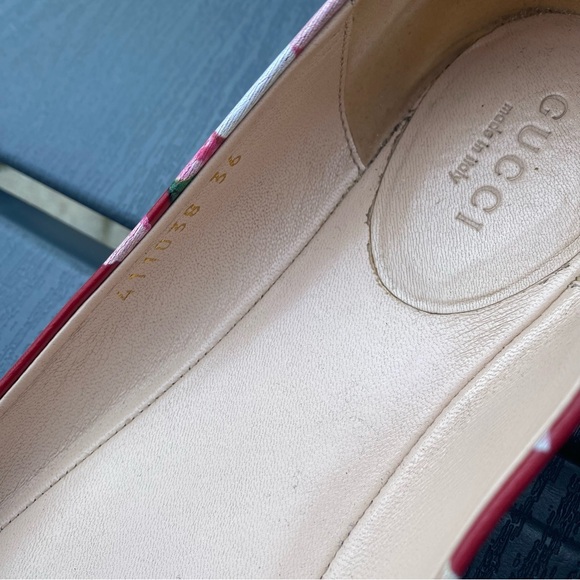 Authentic Gucci Bloom flat in red floral- size 6 / Ballerine Gucci Authentique - Picture 9 of 11